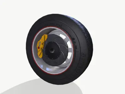 Rally wheel FS - 228 Low-poly 3D model