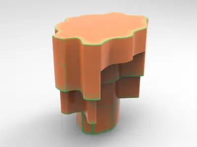 Kury Side Table Low-poly 3D model