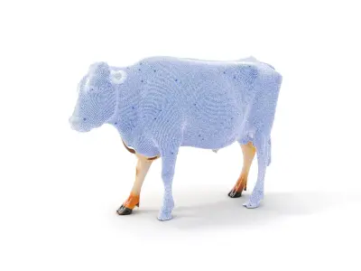 Realistic Cow Model Pack Low-poly 3D model