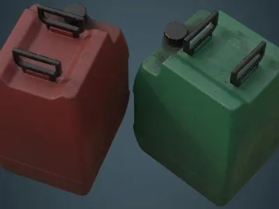 Fuel Can 8B Low-poly 3D model