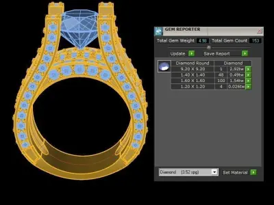 women ring 2020 cad file design R39 3D model