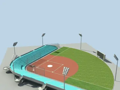 Baseball Stadium 02 3D model