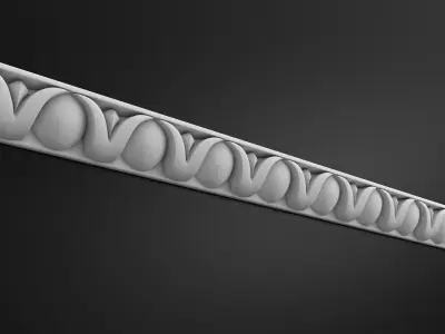 Carved molding with corners 3D model