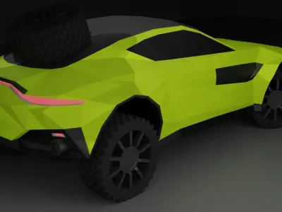 Low Poly stylised Aston Martin and its Variations Low-poly 3D model