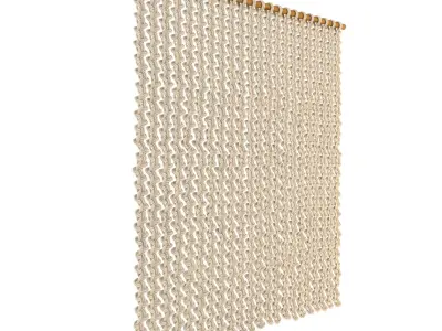 Macrame rope decoration wall partition 3D model