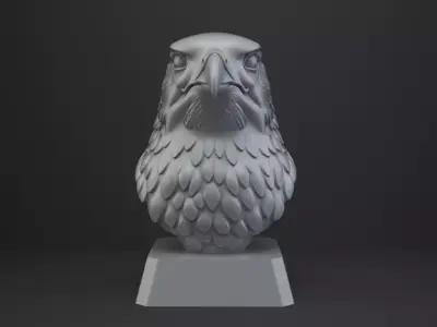Falcon Bust - Animal Figurine 3D print model