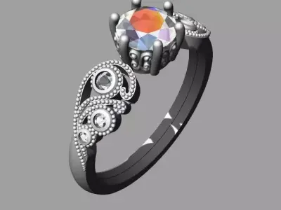 Vintage ring 3D print model