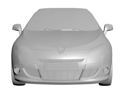 Yellow cabriolet 3D model