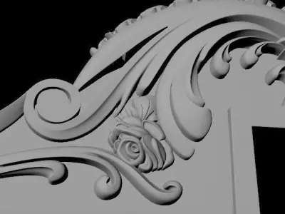 stair entry post 3D model