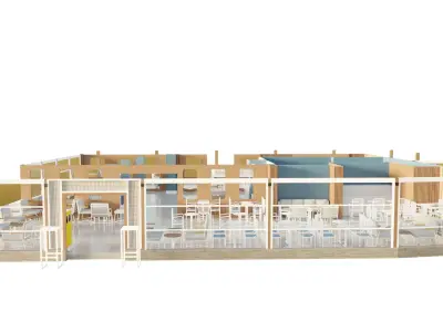 Self-service Cafe 3D model