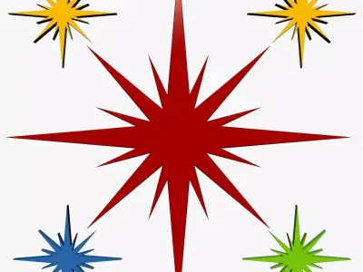 Colorful Stars 3D model