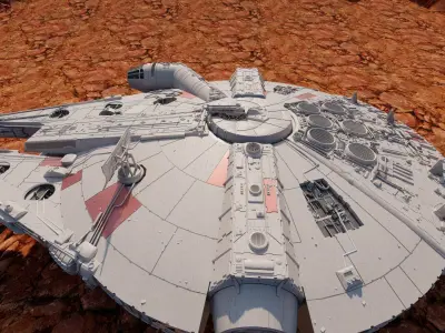 Millennium Falcon with Interior 3D model