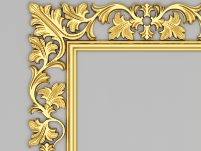 Classic Frame Mirror 009 3D model
