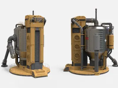 sci-fi storage tank 2 3D model