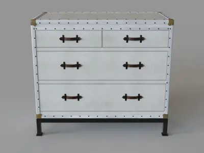 Ludlow Trunk 4-Drawer Dresser 3D model