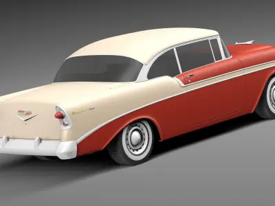 Chevrolet Bel Air hardtop coupe 1956 3D model