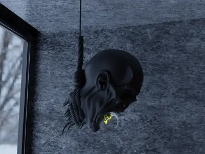 Last Light Hanging Zombie Horror Lamp 3D print model