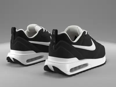 Air Max Dawn Black White PBR Low-poly 3D model