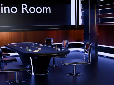 High Quality Casino Scene - Realistic Interior - Unity  3D model