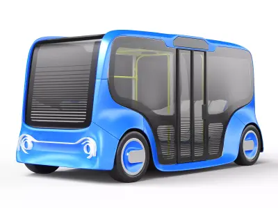 Autonomous Electric Minibus 3D model