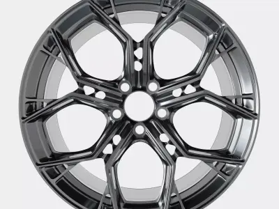 Modern sport car 3D rim 3D model