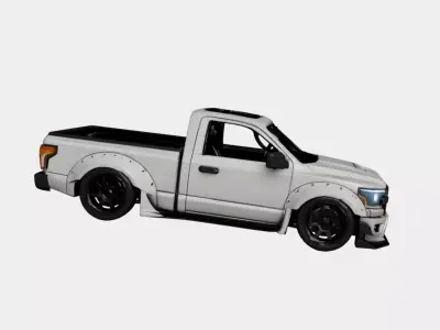 Widebody Custom Pickup Truck Extreme Show Build 01 3D model