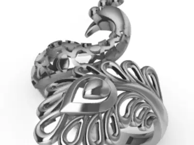 Ring Peacock R-001 3D print model