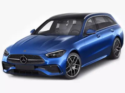 Mercedes-Benz C-class estate AMG-line 2021 3D model