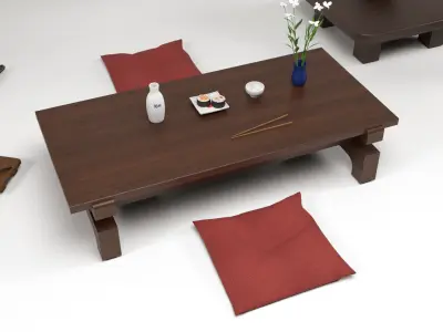 Japanene Props Low-poly 3D model