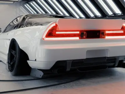 Highpoly Rigged Honda NSX Custom Design Blend File 3D model