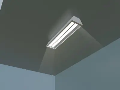Light - Fluorescent Lamp - Luz - Lampada Fluorescente Low-poly 3D model