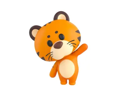 Character128 Rigged Tiger 3D model