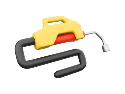 3d  gas station  cartoon icon 3D model