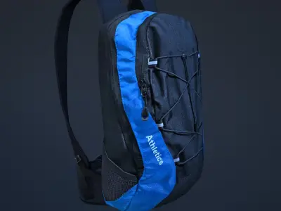 backpack Low-poly 3D model 4