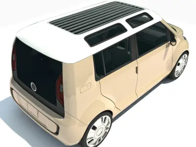 Yellow Mini Car 3D model