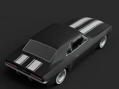 1969 Camaro SS  Low-poly 3D model