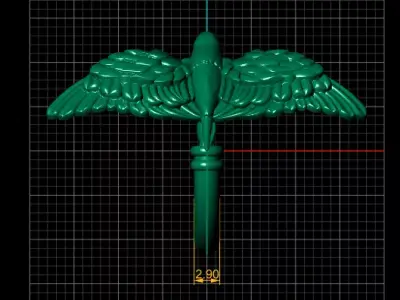 Twin Bird Open Ring  3D Printable Jewelry    3D print model