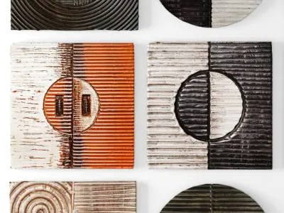 Collection Wood Wall Sculpture 3D model