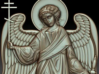 Guardian angel orthodox icon 3D model
