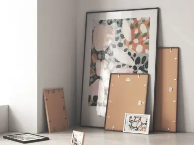 Two posters - Abstract Flowers 3D model