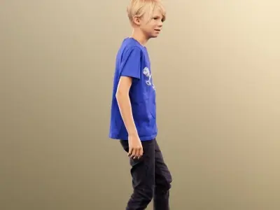 Markus 12495 - Standing Boy With Ball Low-poly 3D model