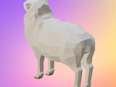 low poly sheep Low-poly 3D model purchase