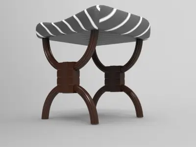 Lukop Stool Low-poly 3D model