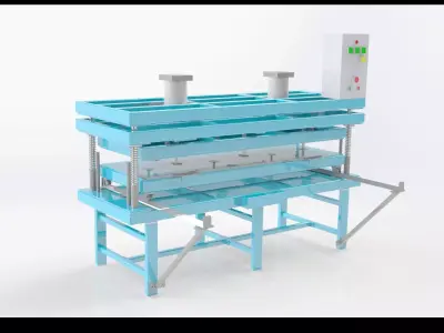 Yoga mat press machine 3D print model