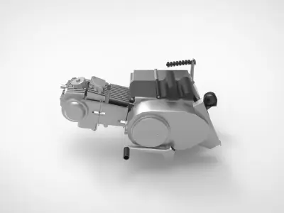 motorcycle engine 3D model