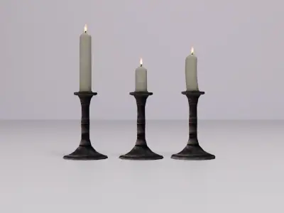 Candle collection 3D model