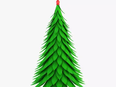 Cartoon Christmas Tree v 1 3D model
