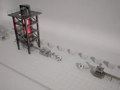 Machine Parts - Equipment B Low-poly 3D model