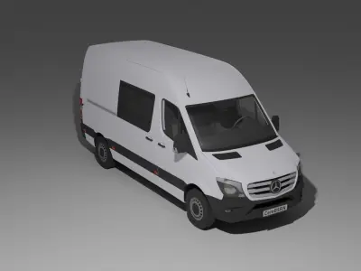 Mercedes - Benz Sprinter 2013 Panelvan 3d Model 3D model
