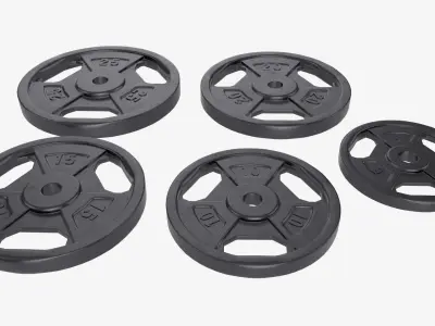 Weight plate set 05 3D model
